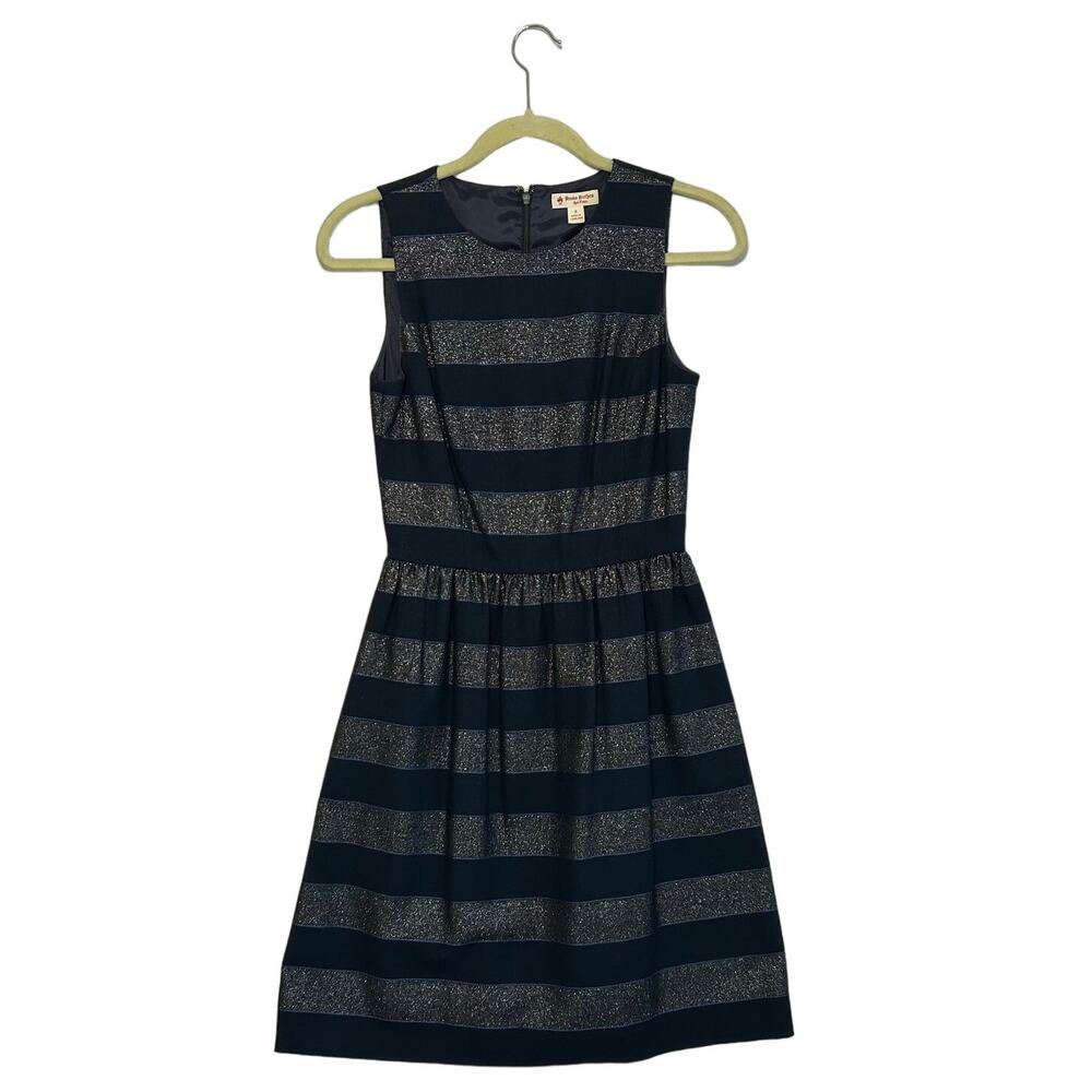 Brooks Brothers Red Fleece Fit and Flare Metallic Sleeveless Dress Women's Sz 0